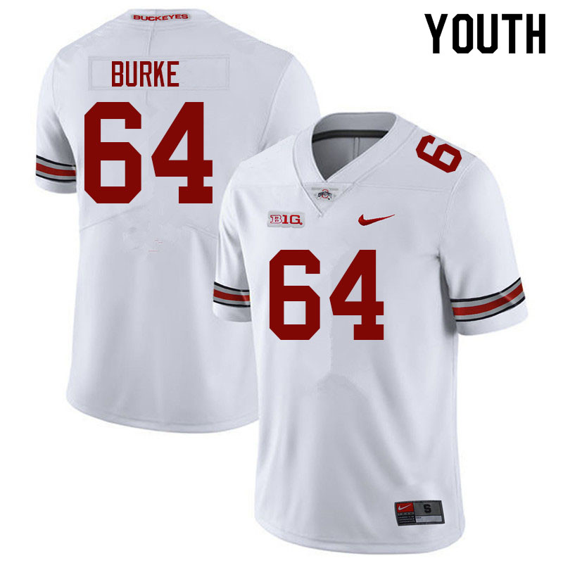 Youth #64 Quinton Burke Ohio State Buckeyes College Football Jerseys Sale-White